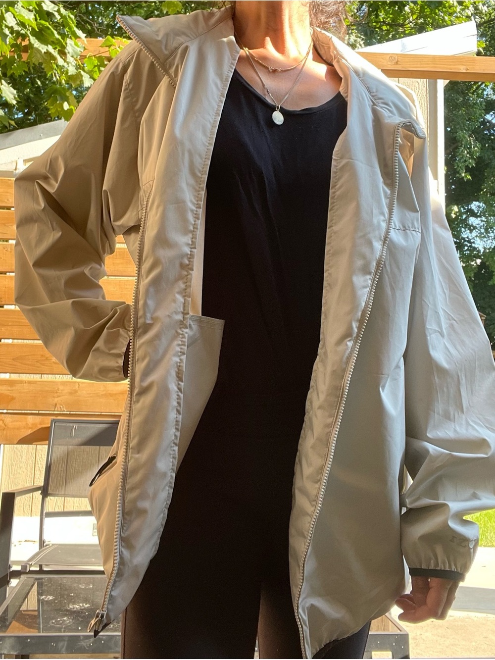 Izod Light Beige Windbreaker Jacket XL